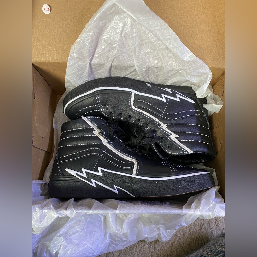 Vans Sk8 Hi Bolt Black Womens Size 7.5